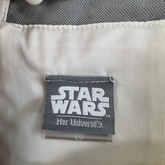 Star Wars Her Universe BB-8 Dress Size L White Orange Cosplay Belted Star Wars - Picture 15 of 16